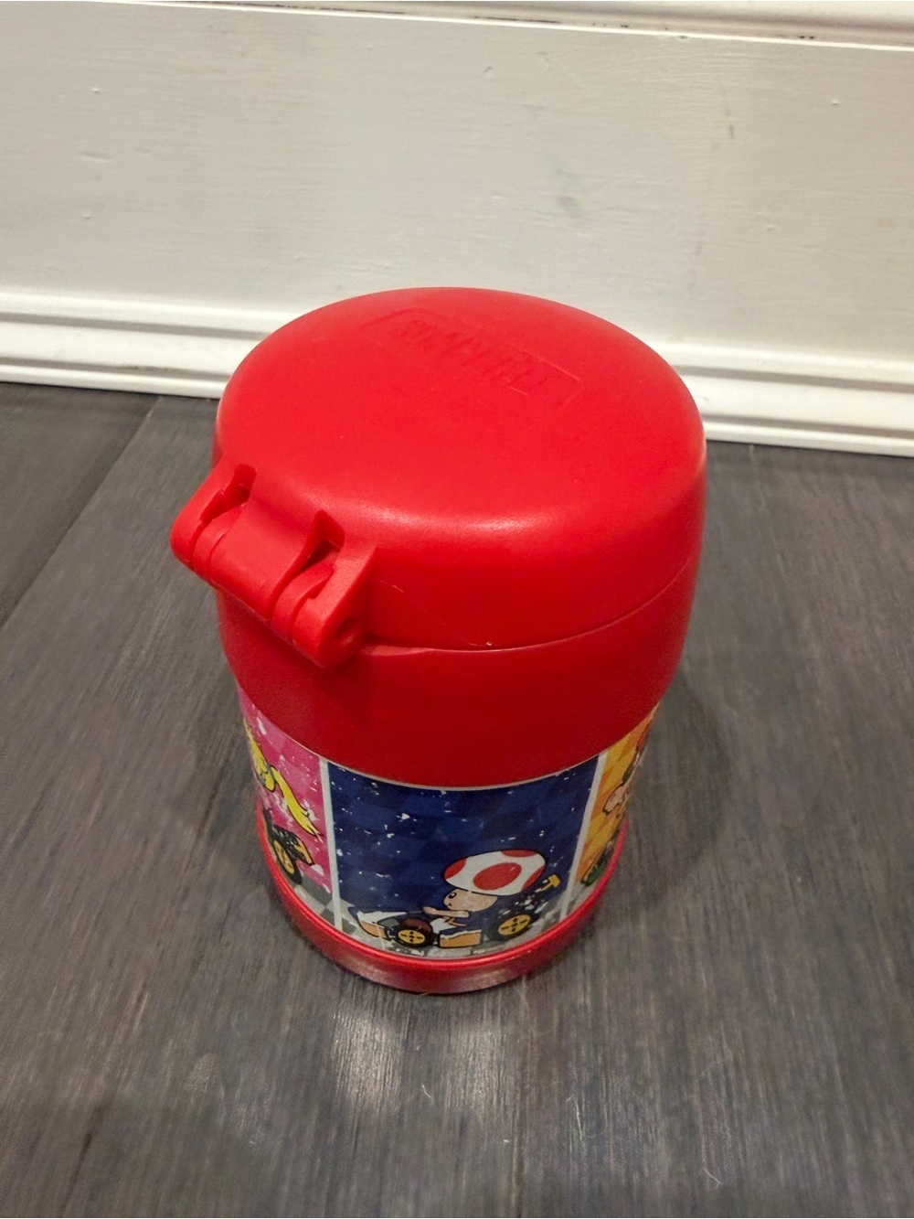 Thermos Red Kids Mario Kart Character Food Jar with Racing Art Warm Cold Food - Picture 2 of 6